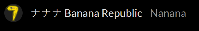 ナナナ Banana Republic